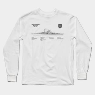 Bismarck - World War II Battleship of the Kriegsmarine - SDpng Long Sleeve T-Shirt